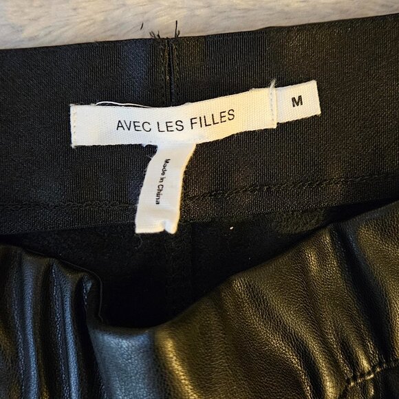 Faux Leather Avec Les Filles Black Leggings - Picture 4 of 4